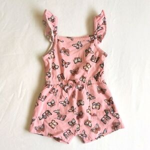 joe fresh butterfly flounced sleeve summer romper playsuit 3-6 months baby girl